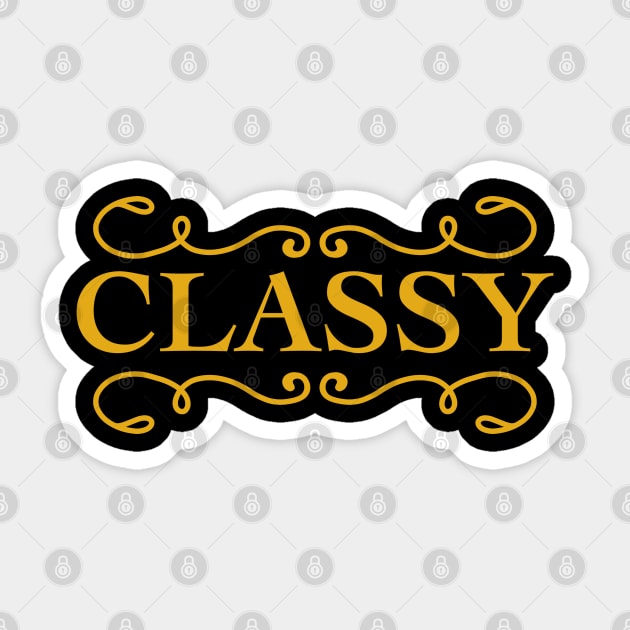 Classy Gold Sticker by Milasneeze